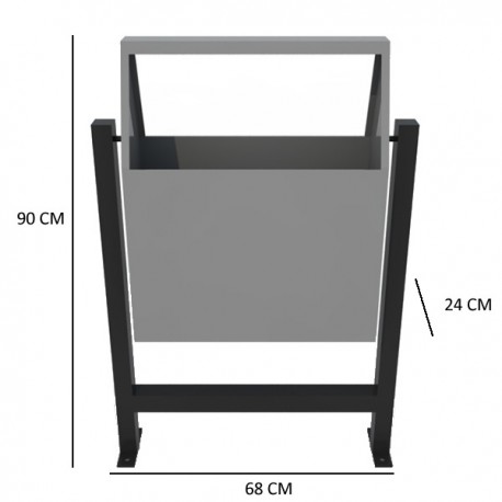 Basurero Metal Providencia 60 Litros