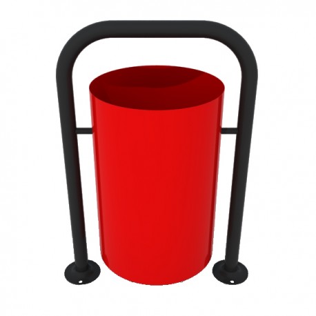 Basurero Metal Circular 50 Litros